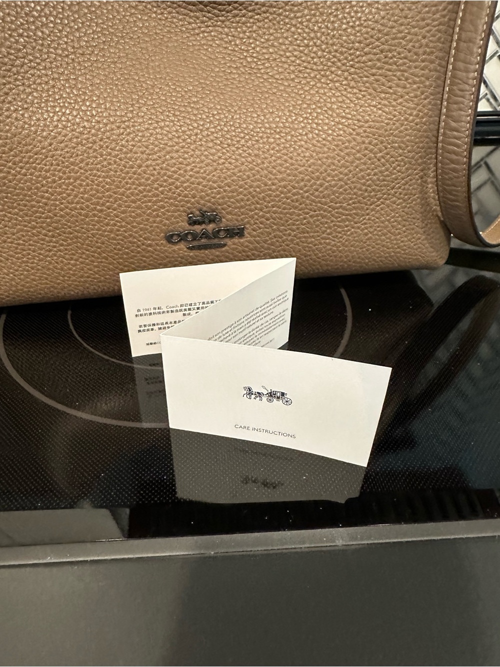 Coach Laurel shoulder bag in Dark Stone with gunmetal accents - Picture 11 of 11
